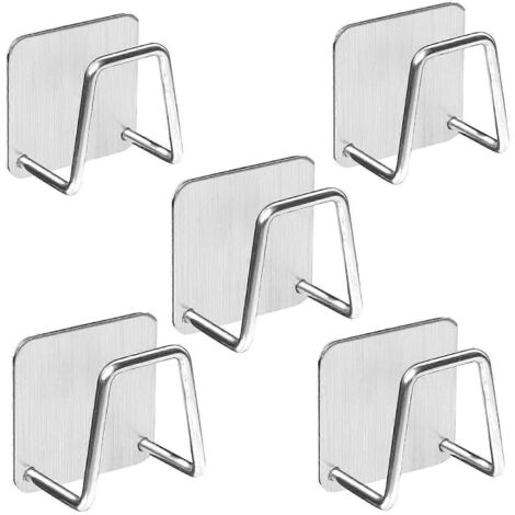 Porte-éponge de qualité pour évier de cuisine, petit porte-éponge adhésif puissant en acier inoxydable (1/5)
