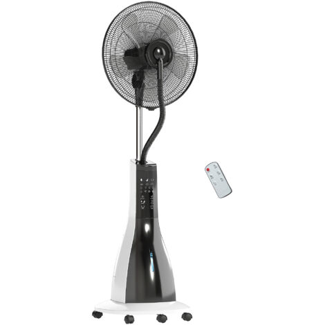 3L Brumisateur 3 Modes 3 Vitesses, Ventilateur Brume en Plastique et Métal, 50x40x125 cm, Blanc et Noir (1/5)
