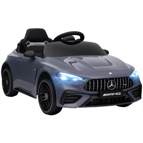Voiture électrique enfant Mercedes, moteurs 12V, télécommande, lumières LED, musique, pour enfants 3-6 ans, Gris (1/5)
