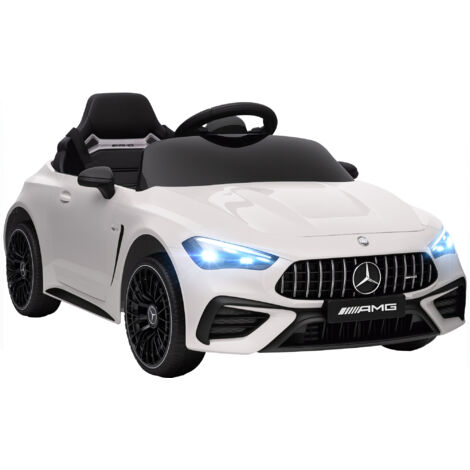 Voiture électrique enfant Mercedes, 12V, télécommande, phares LED, musique, pour enfants 3-6 ans, blanc (1/5)