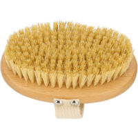 Brosse corporelle en bois pour gommage, raffermissement cutané et massage relaxant des jambes