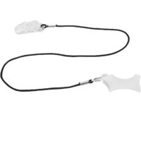 Cordon de fixation pour prothèse auditive, attache transparente avec lien noir en nylon, support pour appareil auditif, taille unique pour oreille