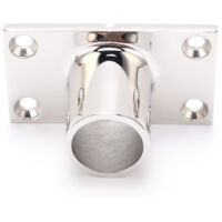 Support de Barre en Acier Inox 90° pour Bateau - Fixation Rectangulaire Antirouille (25mm)