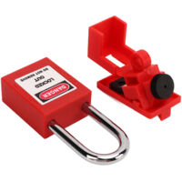 Cadenas de sécurité pour disjoncteur avec clé, kit de cadenassage et étiquetage pour armoire électrique