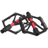 Pédales de Vélo VTT en Alliage Aluminium Noir avec 3 Roulements Durables