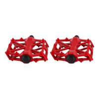 1 Paire de Pédales VTT en Alliage d'Aluminium avec Roulements Scellés (Couleur Rouge)