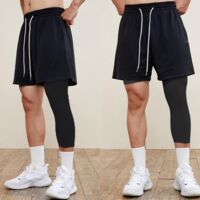 Collants de compression homme 3/4 - Leggings de sport respirants pour running, fitness et entraînement