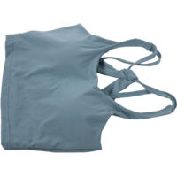 Soutien-gorge de sport femme dos croisé pour yoga et fitness, soutien-gorge sportif bleu-vert taille M
