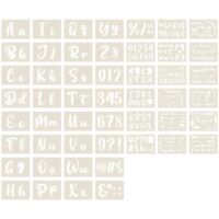 50 pochoirs de calligraphie alphabet - Réutilisables