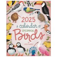 Calendrier 2025 des oiseaux rares - Calendrier mural mensuel pour ornithologues amateurs (voir illustration)