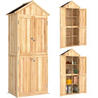 Armoire de jardin pour outils avec étagères amovibles