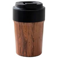 Mug isotherme imitation bois 350 ml, idéal pour les voyages