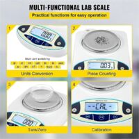 Balance analytique de laboratoire de haute précision avec conversion d'unités (500 g)