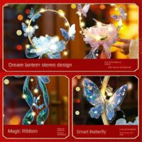 Lanterne papillon et fleurs, décoration pour le Nouvel An, cadeau d'anniversaire