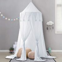 2024Bed Bed Beetoping Lace Net Unique Pendentif Play Tent Bedding for Kids Playing Reading with Children Round