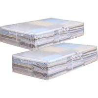 Boîtes de rangement avec couvercles, boîtes de rangement extérieures, boîtes de rangement en plastique pour déménagement, boîte de rangement pour lit, boîte de rangement pour chambre