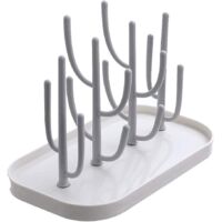 Égouttoir à biberons avec ventouse, support amovible idéal pour les tétines de biberons.
