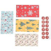 24 sachets cadeaux de bonbons et biscuits de Noël pour mariages et fêtes
