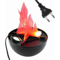 Lampe à flamme artificielle LED 3W en soie artificielle, effet flamme simulée, accessoire pour décoration de fêtes intérieures (Halloween, Noël).