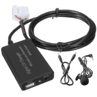 Adaptateur AUX Bluetooth mains libres pour voiture avec interface audio et fonction mains libres, compatible Honda Accord, Civic et CRV (noir).