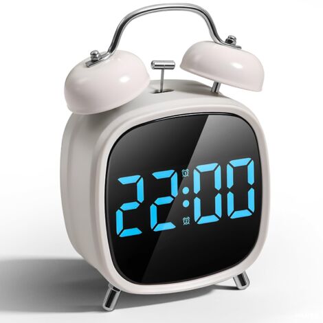 Réveil numérique, Alarme puissante pour Les Gros dormeurs, Horloge de Table numérique LED avec Affichage de la température, 2 alarmes, Fonction Snooze, 3 Niveaux de luminosité (1/5)