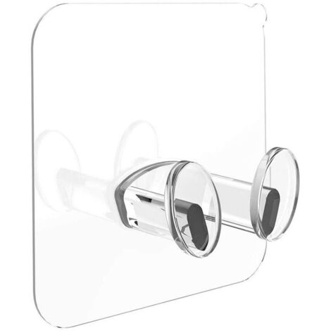 Lot de 10 supports muraux auto-adhésifs pour prise de rasoir Transparent (1/5)