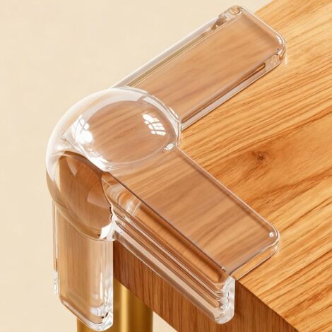 Lot de 4 housses de coin de table pour la sécurité des bébés - Protection d'angle pour bébé - Protection des coins pour meubles - Café (4x 4 x 4 cm (L x l x H) (1/5)