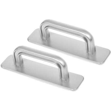 Ser Lot de 2 poignées autocollantes en plastique pour porte de balcon, sans perçage, à coller, pour fenêtre, tiroir, armoire, matériel de meubles (1/5)