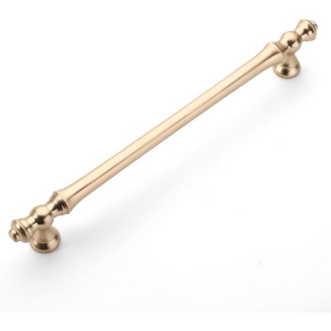 6 Pièces Poignées de Meuble Laiton Brossé, 192mm, en Alliage de Zinc, pour Cuisine, Armoires, Tiroirs et Placards (1/5)