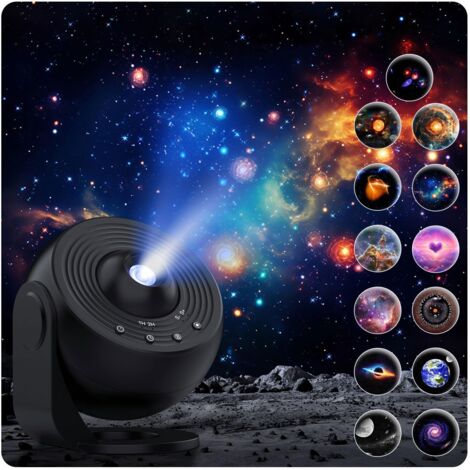 Projecteur de galaxie pour chambre à coucher, projecteur d'étoiles Elec3 avec bouton réglable, projecteur de planétarium 13 en 1 pour enfants, projecteur de voie lactée avec minuterie, lampe de (1/5)