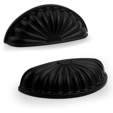 Lot de 10 poignées d'armoire noires mates, 76 mm d'écart entre les trous - Poignées de cuisine, poubelle, tiroir (1/5)