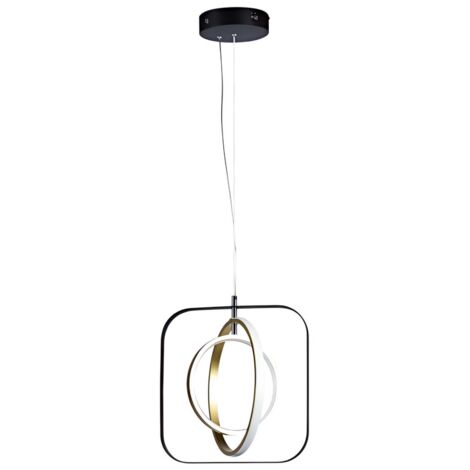 Plafonnier géométrique luxueux en aluminium, 30 W, lumière 6500 K, décoration artistique minimaliste (1/3)