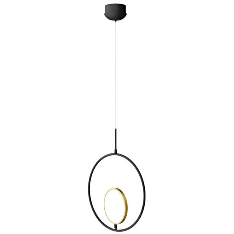Plafonnier circulaire luxueux, lumière 2700K, aluminium et silicone, décoration chaleureuse pour la chambre et le salon. (1/3)