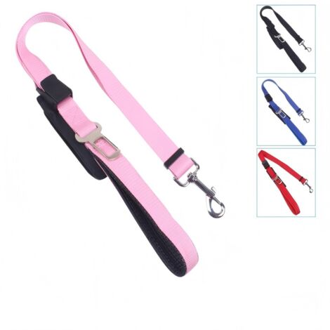 Ceinture de sécurité réglable pour chiens et chats, avec boucle de fixation pour voiture (1/3)