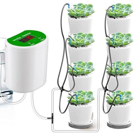 Système d'arrosage automatique d'intérieur - Alimentation USB - Kit d'irrigation goutte à goutte automatique - 8 appareils d'arrosage pour plantes en pot