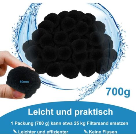 Balle filtrante Piscine Universel Boule Filtre aspirateur Skimmer Pompe Robot Sable, 700g