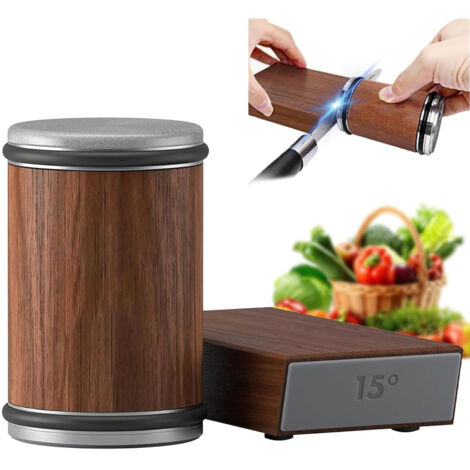 Kit d'affûtage de couteaux à rouleaux, affûteurs magnétiques multi-angles pour couteaux de cuisine, système d'affûtage diamant et céramique