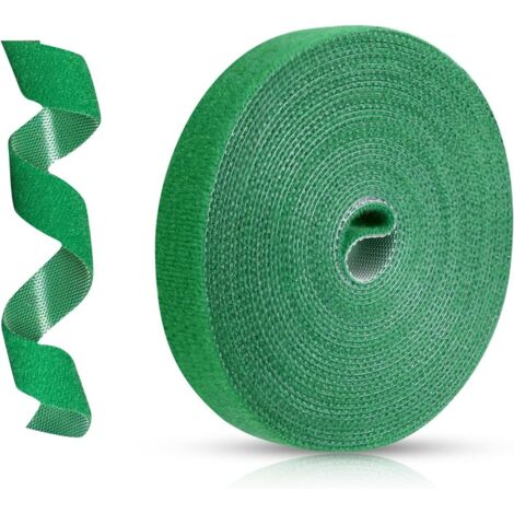 Ruban végétal vert pour plantes d'escalade - ruban de jardin réutilisable à prise forte et ruban de support végétal réglable pour la croissance des plantes en plein air (33 Pi x 0,6 Po) (1/5)