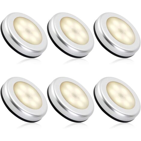 Tinor – Veilleuse à détecteur de mouvement intérieur – Éclairage LED pour escaliers et placards – Auto ON/OFF – Installation facile avec adhésif 3M (6pcs, blanche chaude) (1/5)