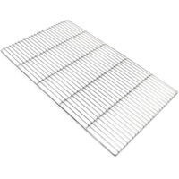 Wiltec – Grille de barbecue carrée en acier inoxydable 67 x 40 cm – Résistante à la chaleur – Pour barbecues à charbon et à gaz – Surface polie