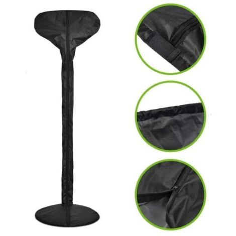 Noir - 180x52 cm - Housse anti-poussière pour chauffage tout compris - Imperméable/zippé/anti-exposition (1/5)