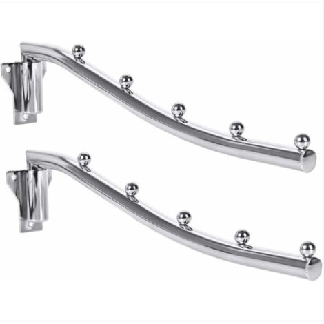 (38cm)Rabattable Pliant Cintre Mural pour Vêtements, 2 PCS Acier Porte-Manteaux Pliant Mural Suspendus Support Vêtements avec Bras Oscillant pour Chambre Salon Bal (1/5)