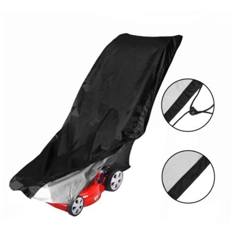 (Noir, 25x76x44 inches) Housse de protection pour tondeuse à gazon en fibres de Oxford tissu 210D, étanche, housse de protection pour tracteur de pelouse Protection contre la poussière, les intempérie (1/4)