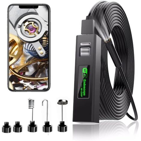 (2M)Caméra Endoscope WiFi Camera Endoscopique Camera Inspection Canalisation HD 1200P avec Lumière LED pour iPhone/Android/iOS téléphone Portable/Windows/Mac/Tablette/PC (1/5)