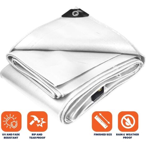 (2x1m,argent double)Safety bache de Protection Exterieur Haute résistance,bâche de Couverture, Bâche étanche–bâche de Protection avec œillets (1/4)