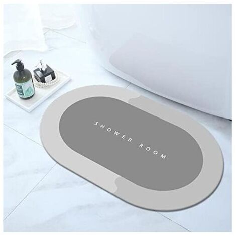 CSPARKV Tapis de Bain Absorbant Antidérapant 40×60cm Tapis Salle De Bain Diatomite Microfibre, Tapis de Salle de Bain à Séchage Rapide, Douche et Tapis d'Entrée (1/4)