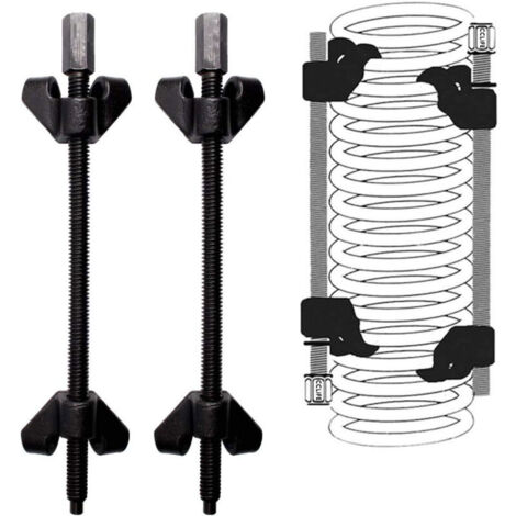 CSPARKV 2 pièces Compresseur Ressort Amortisseur 370mm - griffe amortisseur voiture (1/5)