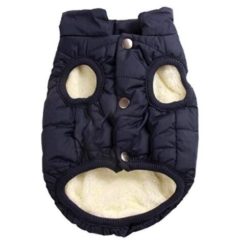 CSPARKV 36x25x25cm Manteau coupe-vent pour chien 2 couches avec doublure polaire extra-chaude et douce (1/5)