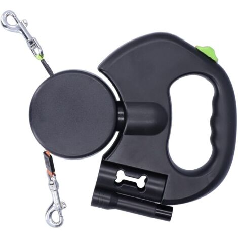 CSPARKV Laisse de Chien télescopique, Laisse de Chien rétractable en Nylon Haute résistance réglable Double Chien pour Animal de Compagnie (1/5)
