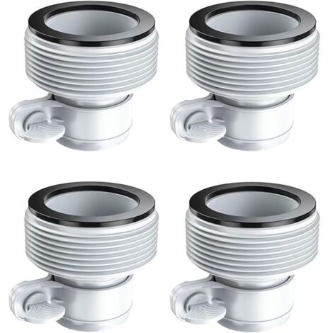 Lot de 4 adaptateurs de tuyau de piscine, Adaptateur de conversion pour tuyau de piscine de 1,5/1,25" , Type B, Pour piscine Intex (1/5)